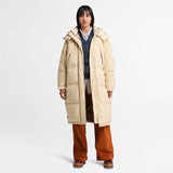 Parka Comprida Acolchoada com Penugem Reciclada Howker para Mulher em bege Timberland