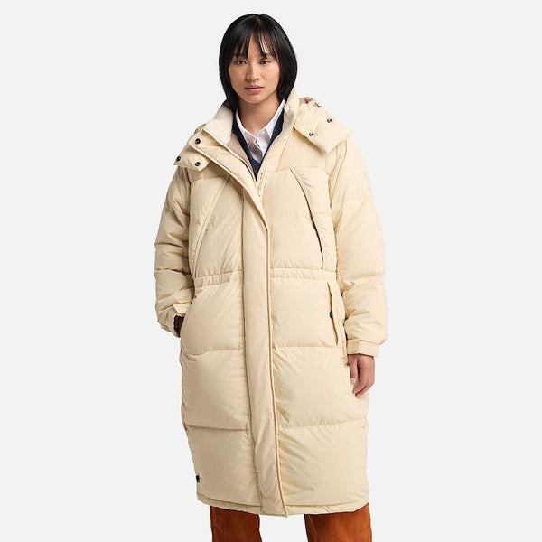 Parka Comprida Acolchoada com Penugem Reciclada Howker para Mulher em bege Timberland