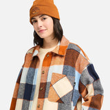 Camisa Larga em Flanela Pesada para Mulher em Laranja Timberland