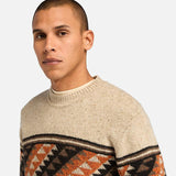 Camisola com Gola Redonda Fair Isle para Homem em bege Timberland