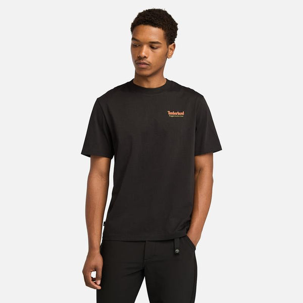 T-shirt com Gráfico nas Costas Rugged Active Gear para Homem em preto Timberland