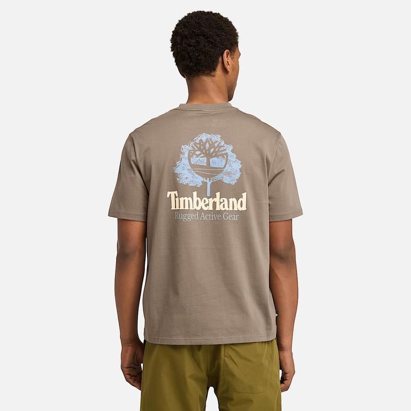 T-shirt com Gráfico nas Costas Rugged Active Gear para Homem em preto Timberland