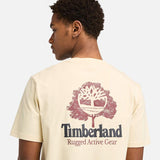 T-shirt com Gráfico nas Costas Rugged Active Gear para Homem em preto Timberland