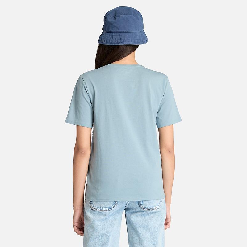 T-shirt Dunstan para Mulher em azul-claro Timberland