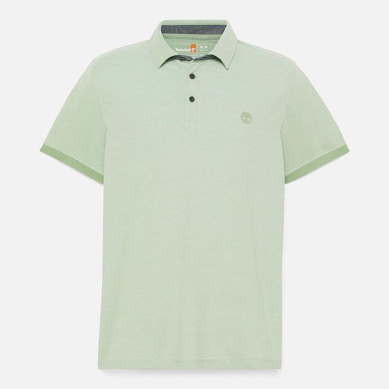 Polo Oxford de Manga Curta Baboosic Brook para Homem em verde Timberland