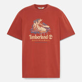 T-shirt com Gráfico de uma Bota à Frente Sem Género em branco Timberland