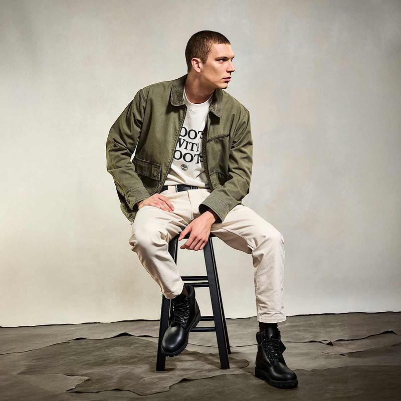 T-shirt com Slogan para Homem em branco Timberland