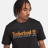 T-shirt Bordada Established 1973 para Homem em preto Timberland