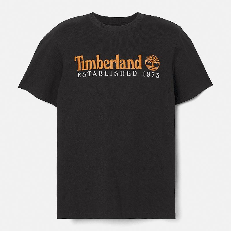 T-shirt Bordada Established 1973 para Homem em preto Timberland