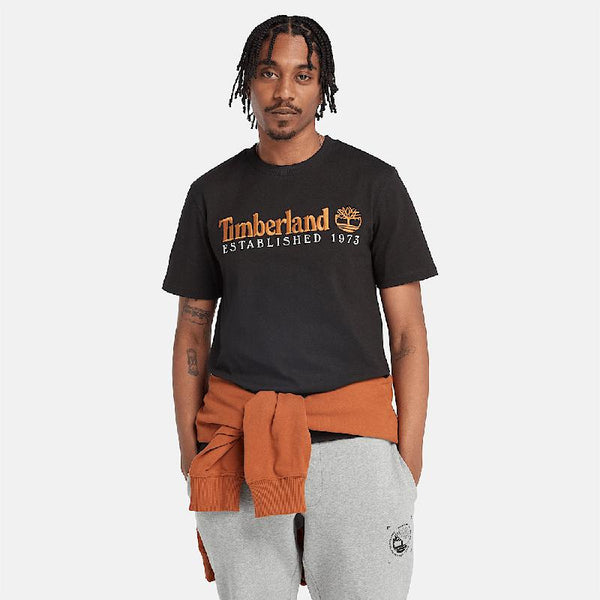 T-shirt Bordada Established 1973 para Homem em preto Timberland