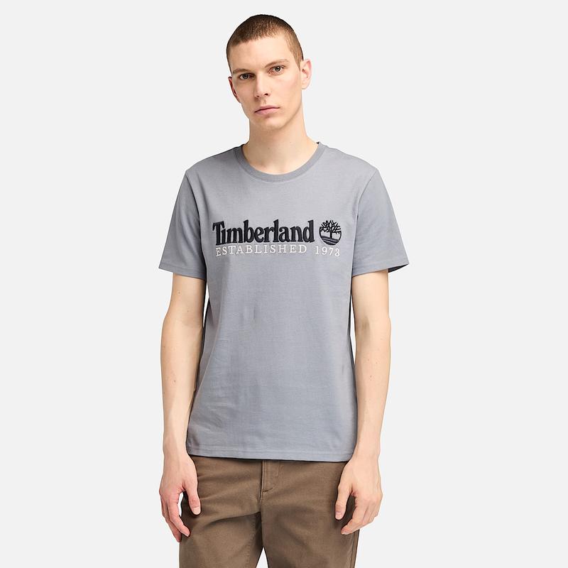 T-shirt Bordada Established 1973 para Homem em preto Timberland