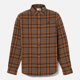 Camisa Xadrez em Flanela de Peso Médio para Homem em azul-escuro Timberland