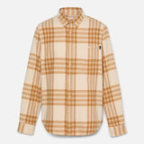 Camisa Xadrez em Flanela de Peso Médio para Homem em bege Timberland