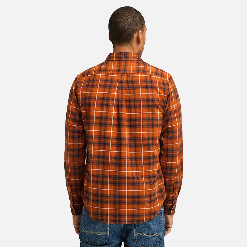 Camisa Xadrez com Tecnologia Solucell Air™ para Homem em Laranja Timberland