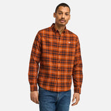 Camisa Xadrez com Tecnologia Solucell Air™ para Homem em Laranja Timberland