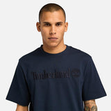 T-shirt de Manga Curta Hampthon para Homem em azul-escuro Timberland