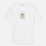 T-shirt de Manga Curta Stack Camo Sem Género em branco Timberland