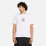 T-shirt de Manga Curta Stack Camo Sem Género em branco Timberland