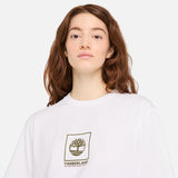 T-shirt de Manga Curta Stack Camo Sem Género em branco Timberland