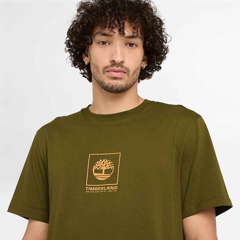 T-shirt de Manga Curta Stack Camo Sem Género em branco Timberland