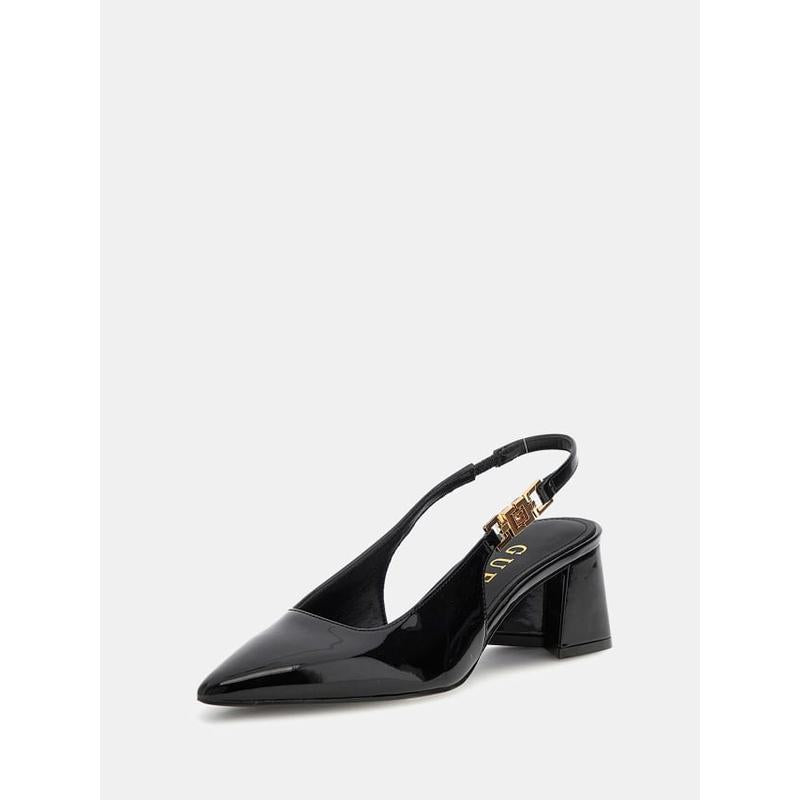 Sapato Sling Back Zabela Em Verniz Guess