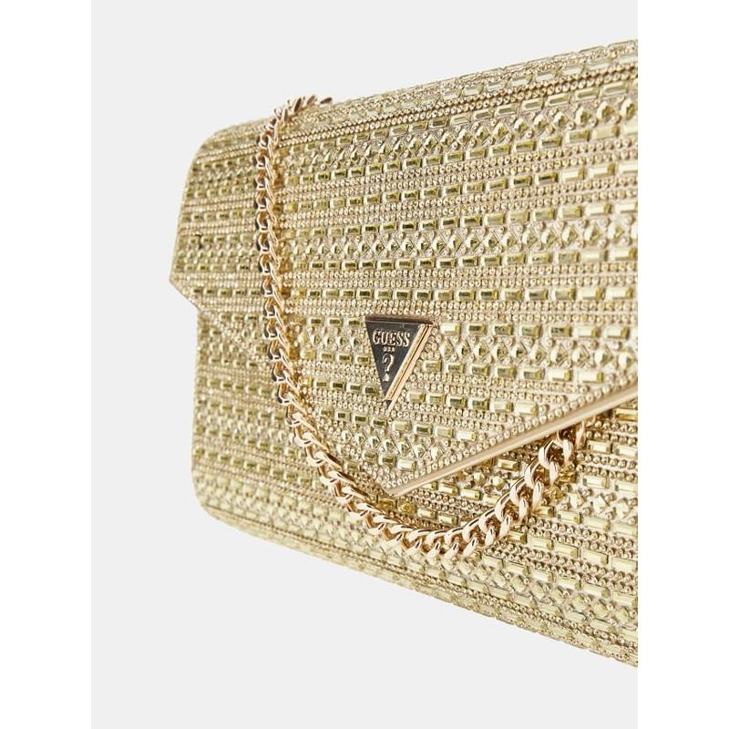 Mala clutch com contas dofy Guess