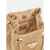 Mini mala bucket bag lua strass Guess