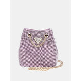 Mini mala bucket bag lua strass Guess