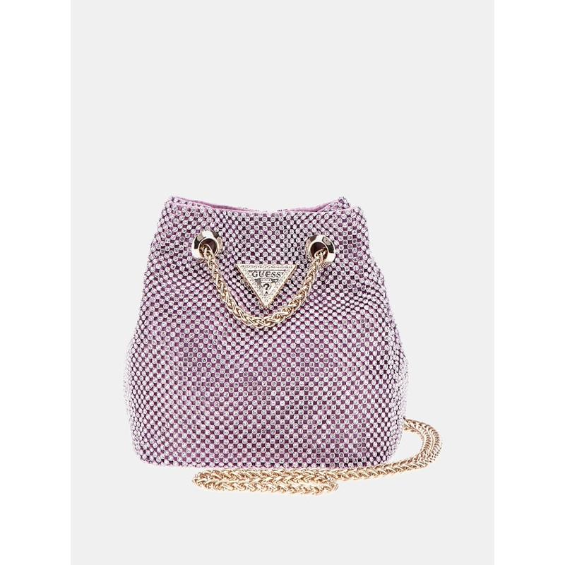 Mini mala bucket bag lua strass Guess