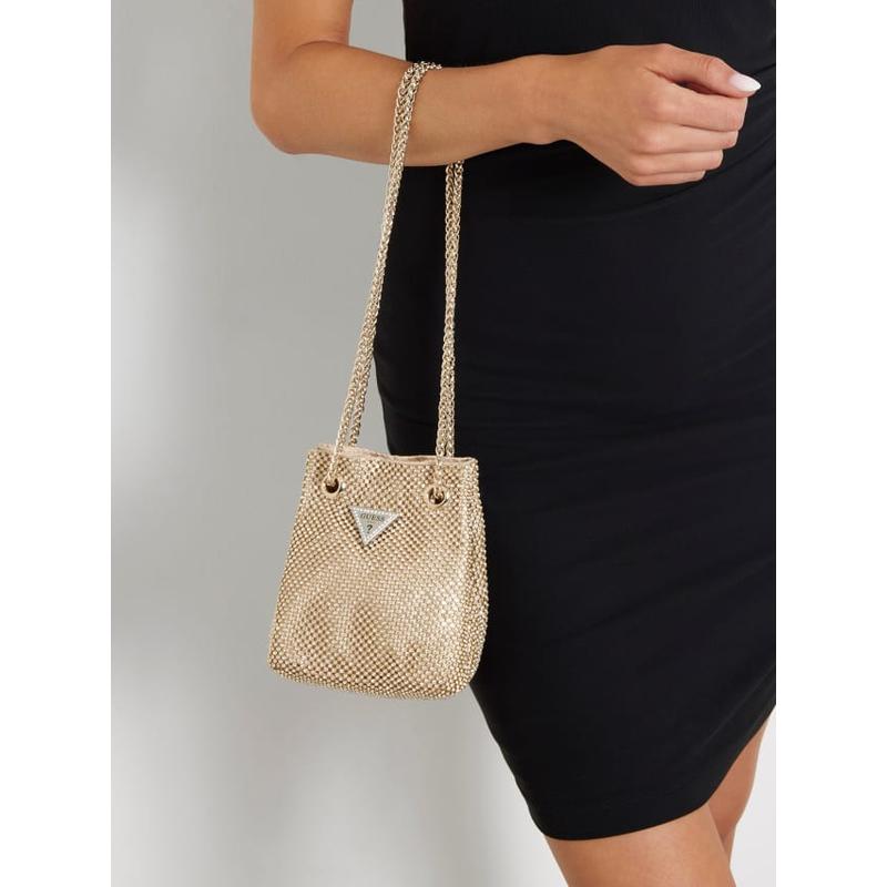 Mini mala bucket bag sofia strass Guess