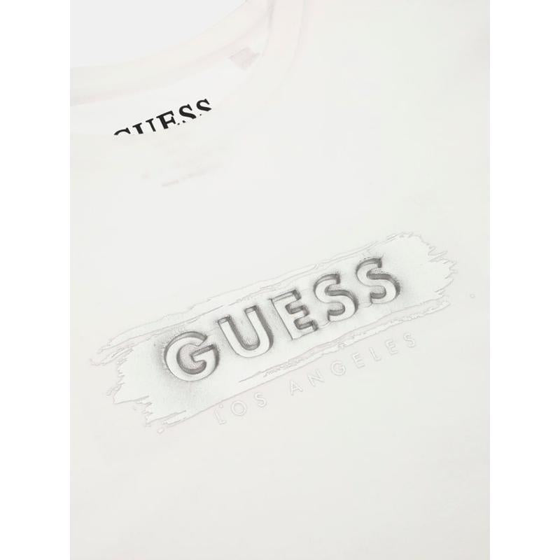 T-shirt com logo laminado Guess