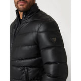 Casaco puffer efeito pele Guess