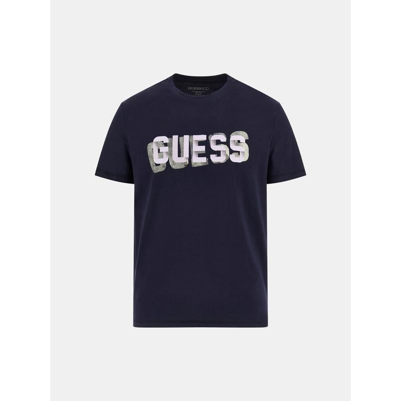 T-shirt logo à frente Guess