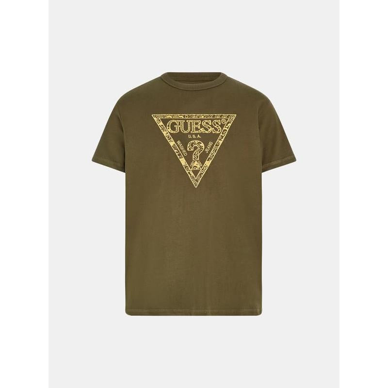 T-shirt logo triângulo Guess