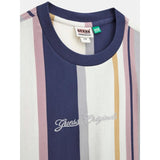 T-shirt às riscas verticais Guess