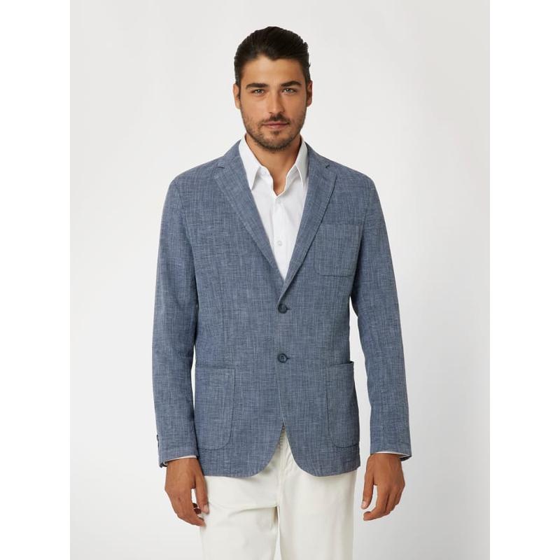 Blazer em mistura de linho Guess