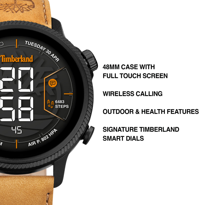 Smartwatch Trail Force Box Timberland Preto e Castanho