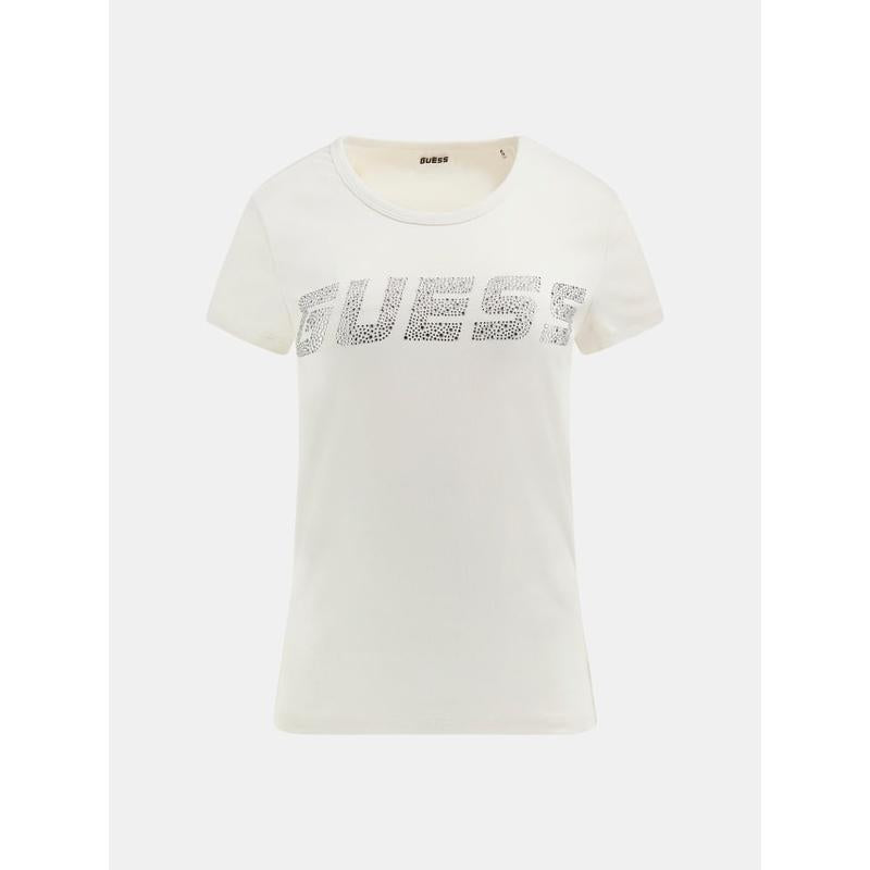 T-shirt logo brilhos Guess