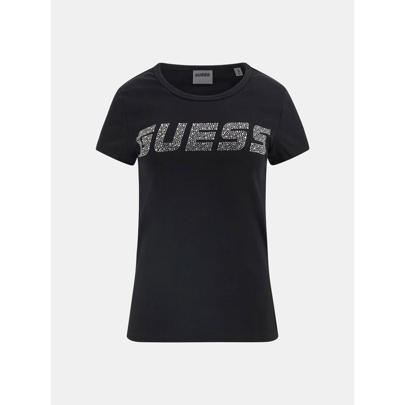 T-shirt logo brilhos Guess