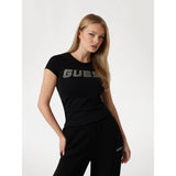 T-shirt logo brilhos Guess