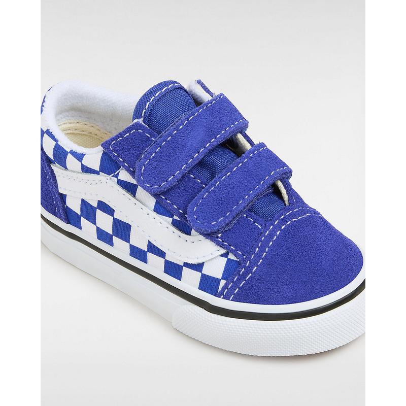 Ténis Old Skool Checkerboard com banda aderente para bebé (1-4 anos) Vans Azul