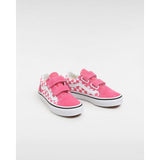 Ténis com banda aderente Old Skool Checkerboard para criança (4-8 anos) Vans Rosa