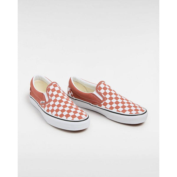 Ténis Classic Slip-On Checkerboard Vans Laranja