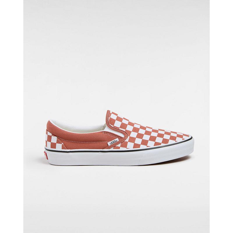 Ténis Classic Slip-On Checkerboard Vans Laranja