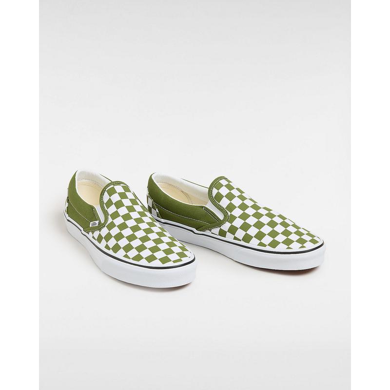 Ténis Classic Slip-On Checkerboard Vans Verde