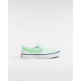 Ténis Classic Slip-On Checkerboard para criança (4-8 anos) Vans Verde