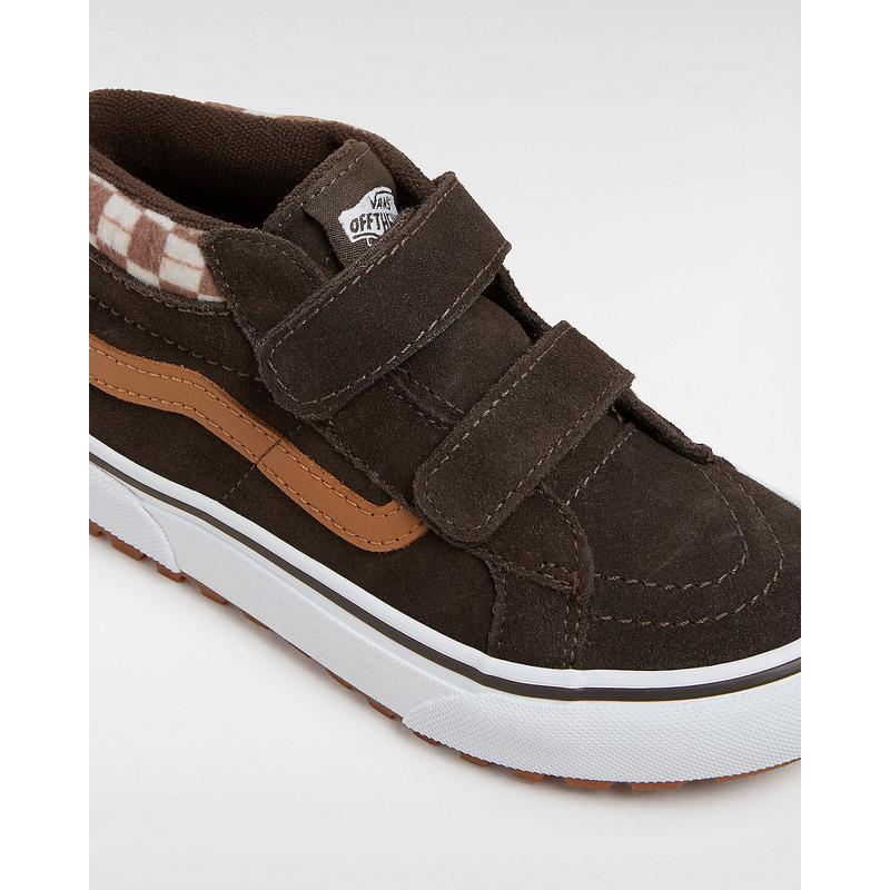 Ténis com banda aderente MTE Sk8-Mid Reissue para criança (4-8 anos) Vans Castanho