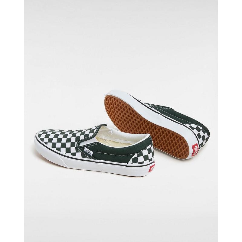 Ténis Classic Slip-On Checkerboard Vans Verde