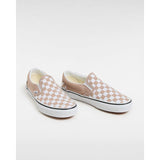 Ténis Classic Slip-On Checkerboard Vans Bege