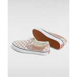 Ténis Classic Slip-On Checkerboard Vans Bege